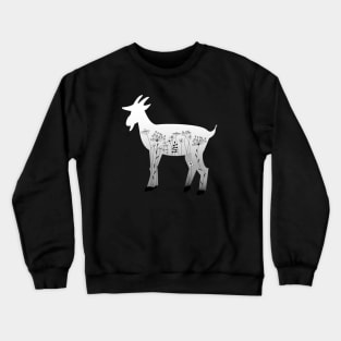 Lispe Goat with Wild Flowers Crewneck Sweatshirt